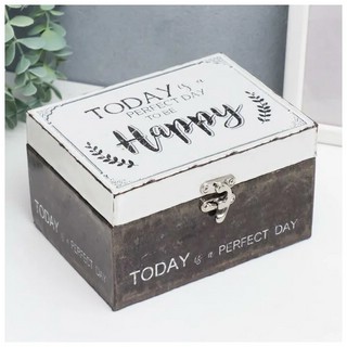 Шкатулка 'Сегодня идеальный день для счастья' 9х12х16 см 1