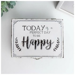 Шкатулка 'Сегодня идеальный день для счастья' 9х12х16 см 3