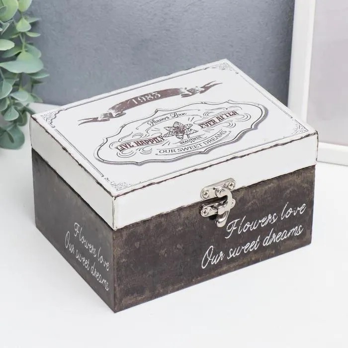 Шкатулка 'Любовь и цветы' 9х12х16 см