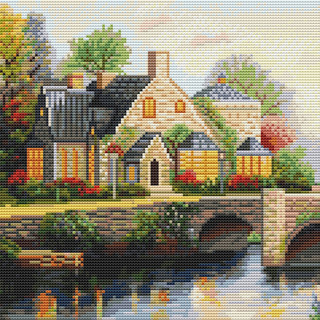 Картина мозаикой 'Уютный домик' (30 цветов), 30х30 см Molly 2