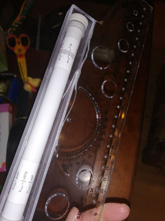 Линейка-рейсшина 30 см металлический ролик