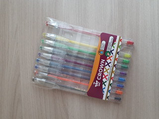 Набор гелевых ручек Crown, 10 шт