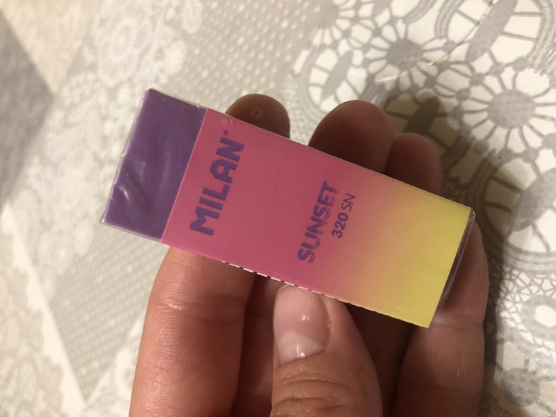 Ластик 'Sunset', 61x23x12 мм Milan, цвет в ассортименте