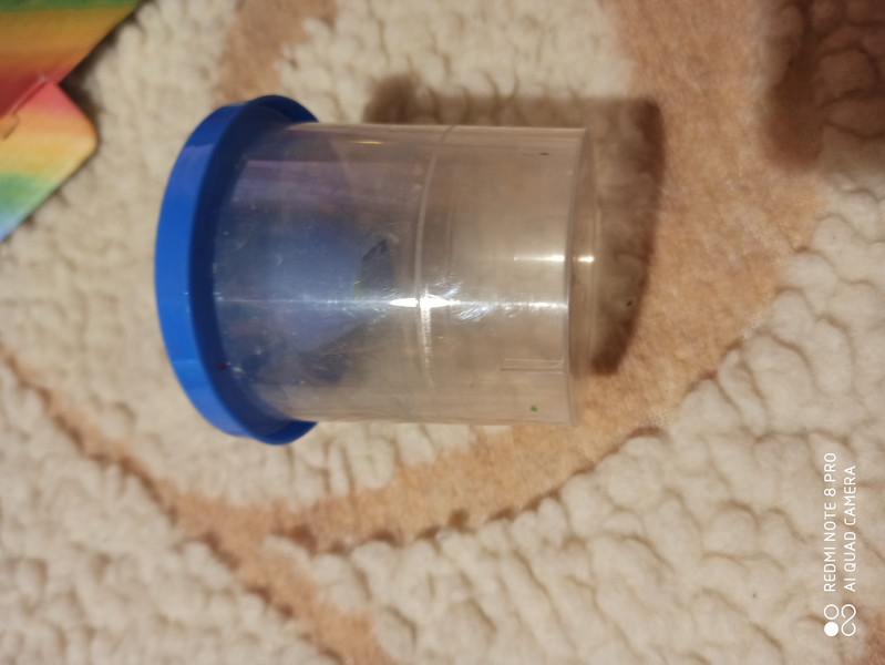 Стакан-непроливайка 230 мл полупрозрачный, с крышкой, ассорти, пластик