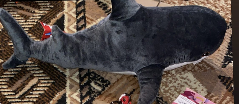 Акула, 50 см, Fancy, серый