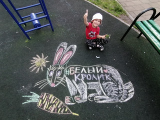 Конкурс Большой конкурс рисунков на асфальте, Мустафина Полина 1