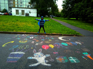 Конкурс Большой конкурс рисунков на асфальте, Слободова Марина 1
