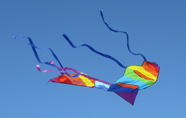 Воздушный змей на фоне голубого неба