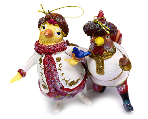 Петушок и курочка - новогодние символы Новогодние игрушки - петушок и курочка