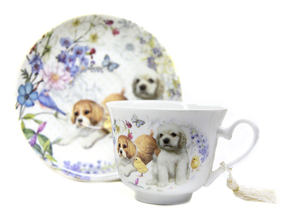 Чайная пара в подарок! Чайная пара с изображением собак