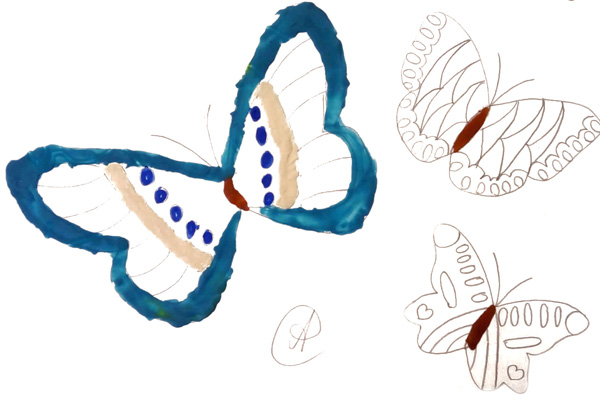 Дети нарисовали легких воздушных бабочек