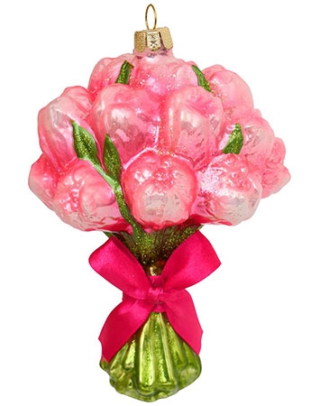 Елочное украшение 'Букет пионов', 13 см, стекло, Holiday Classics, со скидкой 30%, стоимость 756 рублей