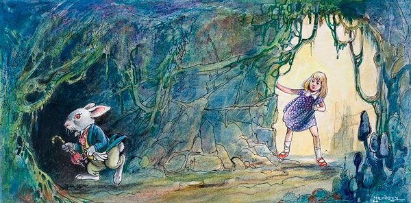 Иллюстрация из книги Алиса в Зазеркалье