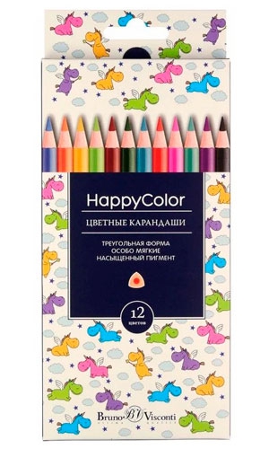 Цветные карандаши из коллекции &#x27;HappyColor&#x27; от Bruno Visconti