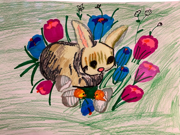 Конкурс весенних рисунков, Лиза, 8 лет, апрель 2022