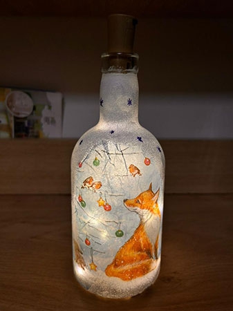 Светильник в бутылке, мастер-класс Белый Кролик
