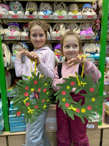 Детские мастер-классы январь 2024г, Елочные поделки