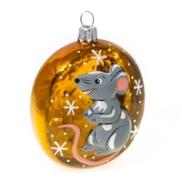 Новогодние елочные шары с рисунком Мышь