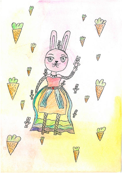 Конкурс нарисуй кролика в стиле, Бикташева Элина