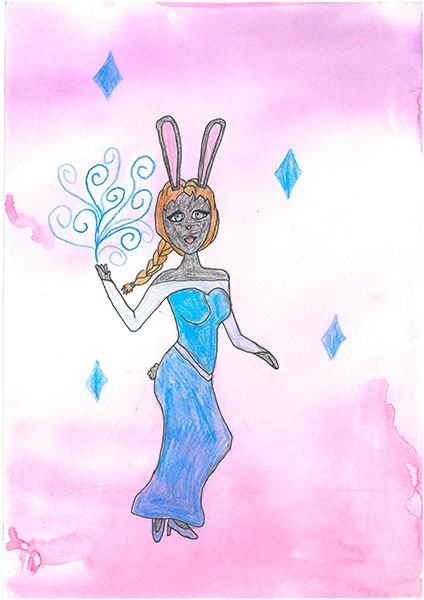 Конкурс нарисуй кролика в стиле аниме, Белякова Ксения 2