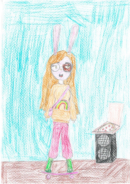 Конкурс нарисуй кролика в стиле аниме, Белякова Ксения 1