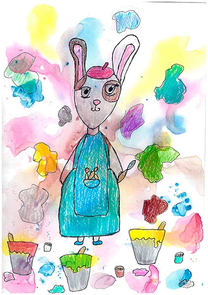 Конкурс нарисуй кролика в стиле аниме, Денисова Катя