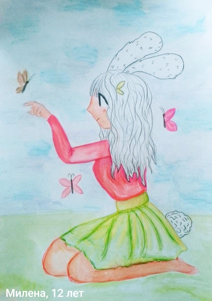 Конкурс Нарисуй Кролика в стиле аниме, Милена