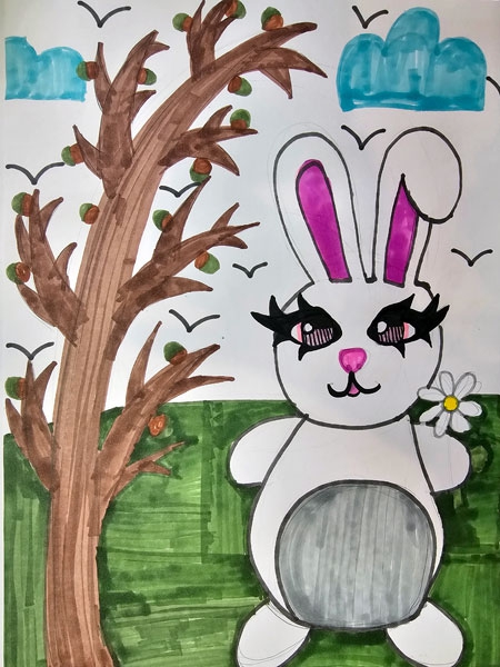 Конкурс Нарисуй Кролика в стиле аниме, Шакирова Арина