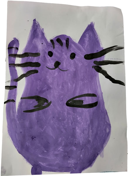 Конкурс рисунков на обложку книги: Фиолетовый котенок, Пустовалова Алёна