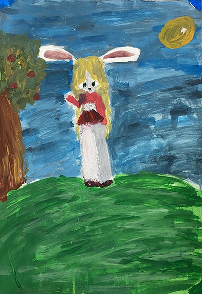 Конкурс нарисуй кролика в стиле аниме, Маленкова Лена