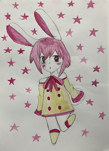 Конкурс нарисуй кролика в стиле аниме, Новикова София 2
