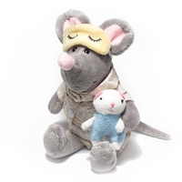 Мягкая игрушка папа-Мышь с мышонком