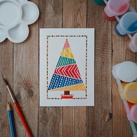 МК Рисуем елочку в оригинальном стиле, шаг 7