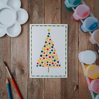 МК Рисуем елочку с шариками, шаг 10