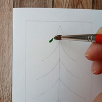 МК Рисуем елочку в классическом стиле, шаг 3