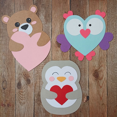 Мастер-класс Три открытки-валентинки