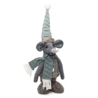 Мягкая игрушка Крыс в шапочке и шарфе