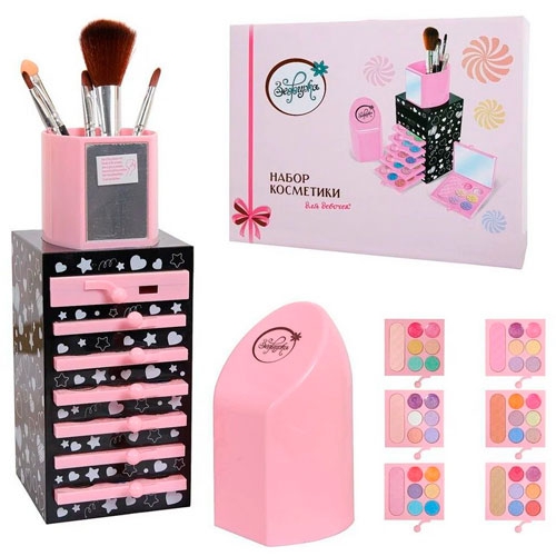 Набор декоративной косметики в кейсе &#x27;Помада&#x27;, Зефирка, Романтическая серия