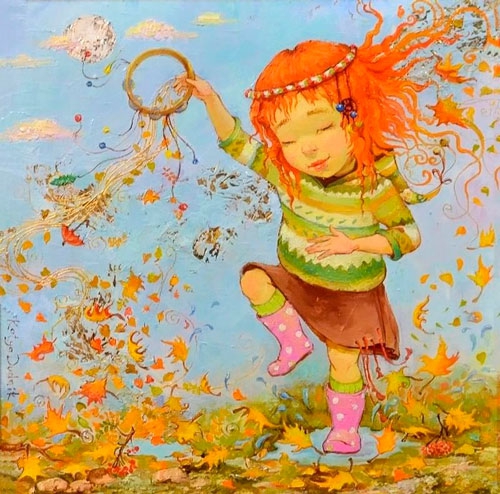 Осень-волшебница. Иллюстрация Кати Дудник
