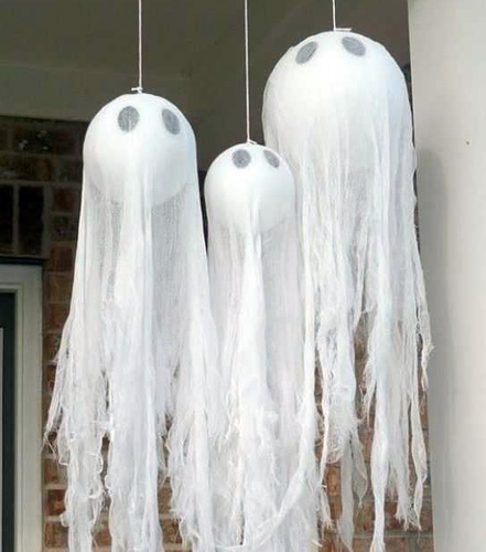 Привидения из марли на Хэллоуин