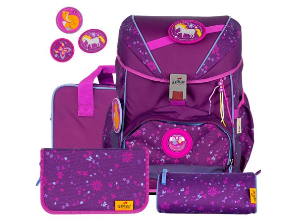 Школьный ранец DerDieDas "Фиолетовая сказка" с наполнением