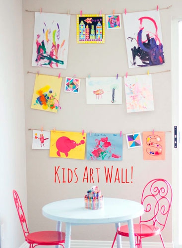 Как сохранить детские рисунки, сделать экспозицию на стене