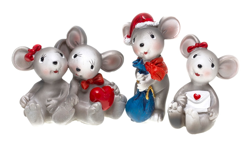 Керамические мышки для украшения вашего дома к новому году