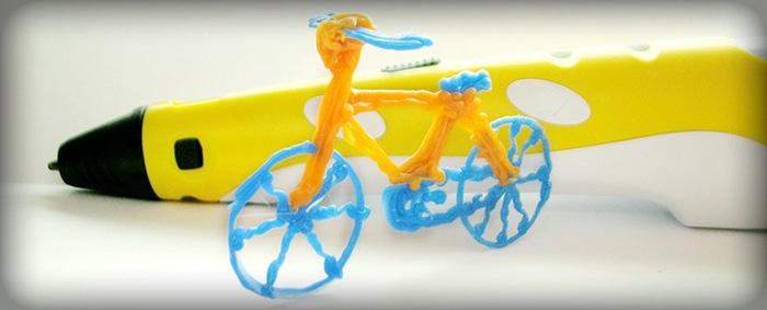Велосипед, сделанный с помощью 3д-ручки