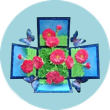 Мастер-класс Коробка с цветущим садом, скрапбукинг