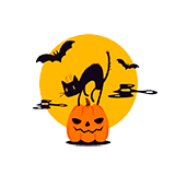 Хэллоуин тыква кот
