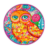 Круглые пазлы Сова