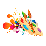 палитра с красками