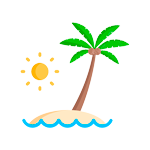 пальма и солнце, лето