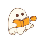 привидение читает книгу